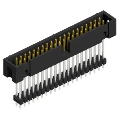 Pin header, 40 pole, pitch 2.54 mm, straight, black, SLU 40 266 S - 1