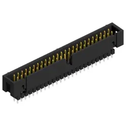 Pin header, 50 pole, pitch 2.54 mm, straight, black, SLU 50 165 S