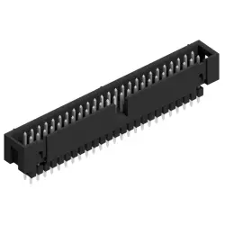 Pin header, 50 pole, pitch 2.54 mm, straight, black, SLU 50 165 Z