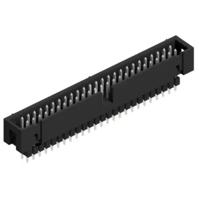 Pin header, 50 pole, pitch 2.54 mm, straight, black, SLU 50 165 Z - 1