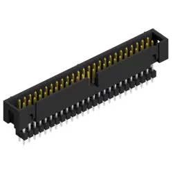 Pin header, 50 pole, pitch 2.54 mm, straight, black, SLU 50 191 S