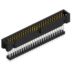 Pin header, 50 pole, pitch 2.54 mm, straight, black, SLU 50 241 S