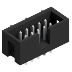 Pin header, 10 pole, pitch 2.54 mm, straight, black, SLUP 31 10 Z