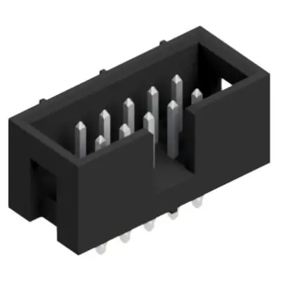 Pin header, 10 pole, pitch 2.54 mm, straight, black, SLUP 31 10 Z - 1