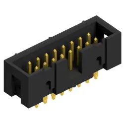 Pin header, 16 pole, pitch 2.54 mm, straight, black, SLUP 31 16 G