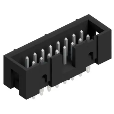 Pin header, 16 pole, pitch 2.54 mm, straight, black, SLUP 31 16 Z - 1