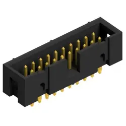 Pin header, 20 pole, pitch 2.54 mm, straight, black, SLUP 31 20 G