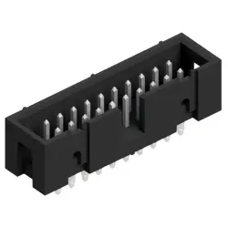 Pin header, 20 pole, pitch 2.54 mm, straight, black, SLUP 31 20 Z