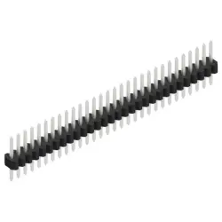 Pin header, 30 pole, pitch 1.27 mm, straight, black, SLV W 1 036 30 Z
