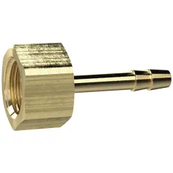 Screw-on hose nozzle, L 39 mm, 25 bar, brass, for hose, 134832