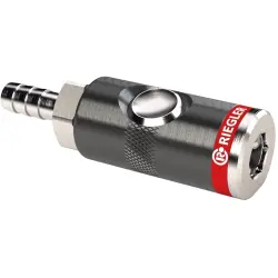 Push button safety clutch, L 86.6 mm, 12 bar, aluminum, for hose, 199988