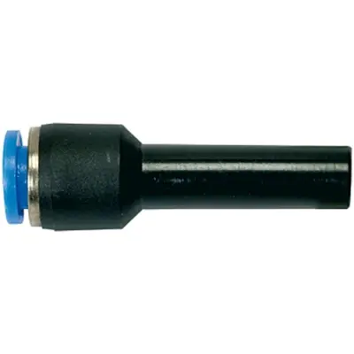 Hose connector, L 41.5 mm, 10 bar, plastic/brass, for hose outer Ø 6 mm, 109878 - 1