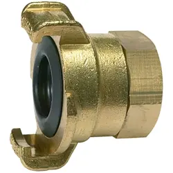 GEKA threaded connector, L 32 mm, 40 bar, brass, for hose, 107785