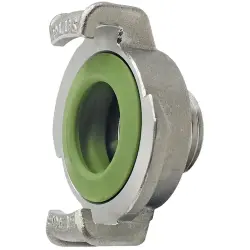 GEKA threaded connector, 40 bar, stainless steel, for hose, 107830