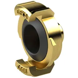 GEKA threaded connector, L 11 mm, 40 bar, brass, for hose, 107764