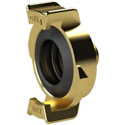 GEKA threaded connector, L 8 mm, 40 bar, brass, for hose, 107768