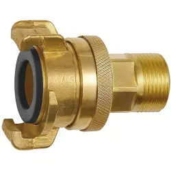 GEKA threaded connector, L 62 mm, 40 bar, brass, for hose, 107795