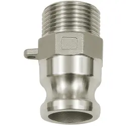 Kamlok quick-connect coupling plug, L 81.5 mm, 16 bar, stainless steel, for hose, 108135