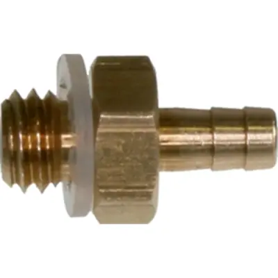 Hose grommet, L 12.5 mm, brass, for 4 x 1 tubing, 50.040 - 1