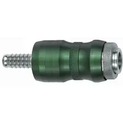 Safety coupling, L 84.5 mm, 20 bar, brass, nickel-plated, for hose, 134080