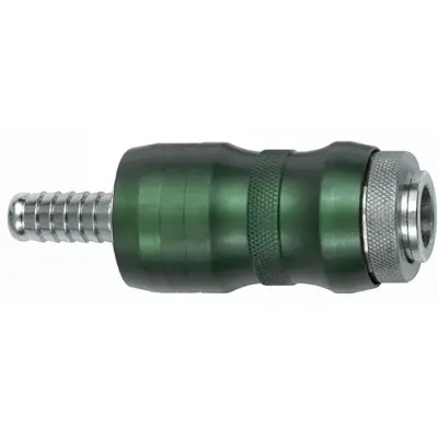 Safety coupling, L 84.5 mm, 20 bar, brass, nickel-plated, for hose, 134082 - 1