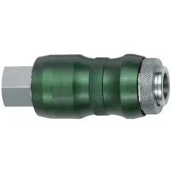 Safety coupling, L 75 mm, 20 bar, brass, nickel-plated, for hose, 134078