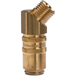 Temperature control coupling, L 47 mm, 15 bar, brass, for hose, 107919