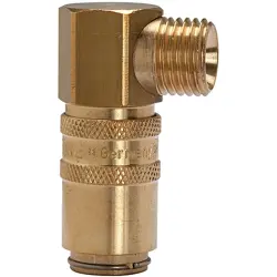 Temperature control coupling, L 47 mm, 15 bar, brass, for hose, 107922