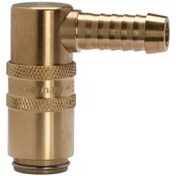Temperature control coupling, L 53 mm, 15 bar, brass, for hose, 107914