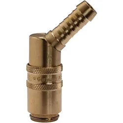 Temperature control coupling, L 42.5 mm, 15 bar, brass, for hose, 107915