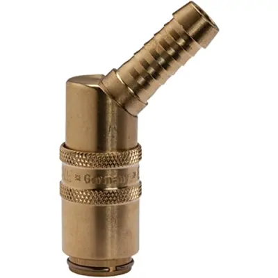 Temperature control coupling, L 42.5 mm, 15 bar, brass, for hose, 107915 - 1
