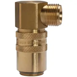 Temperature control coupling, L 54 mm, 15 bar, brass, for hose, 107965