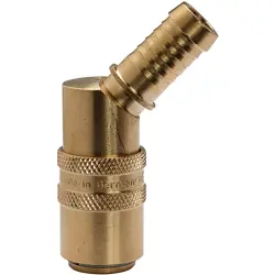 Temperature control coupling, L 50.5 mm, 15 bar, brass, for hose, 107954