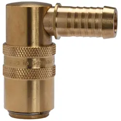 Temperature control coupling, L 50.5 mm, 15 bar, brass, for hose, 107958