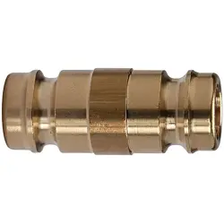 Connecting piece, L 34 mm, 15 bar, brass, for temperature controlled couplings, 107991