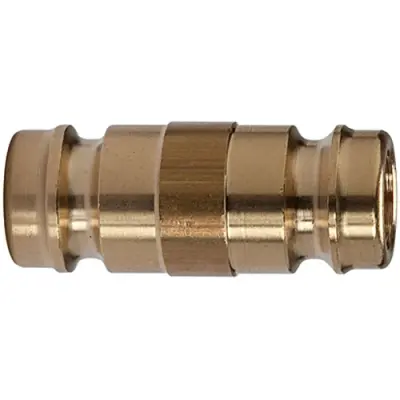 Connecting piece, L 34 mm, 15 bar, brass, for temperature controlled couplings, 107991 - 1