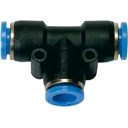 T connector, L 19 mm, 10 bar, plastic/brass, for hose outer Ø 6 mm, 109828