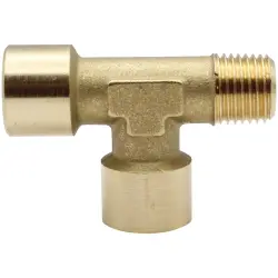 T connector, L 49 mm, 60 bar, brass, for pipe systems, 112733