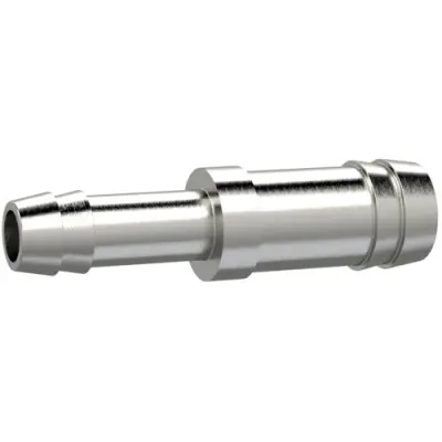 Double hose nozzle, L 55 mm, 16 bar, brass, nickel-plated, for hose, 136554 - 1