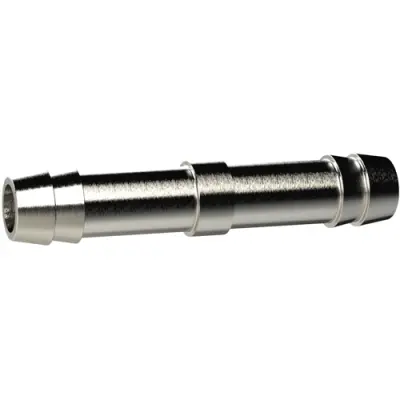 Double hose nozzle, L 45 mm, 16 bar, brass, nickel-plated, for hose, 136542 - 1