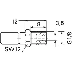 Coupling part, for threaded connection G 1/8, 50.063