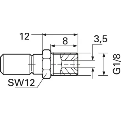 Coupling part, for threaded connection G 1/8, 50.063 - 1