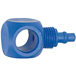 Single ring connector, L 35 mm, 10 bar, POM, for hose, 110761