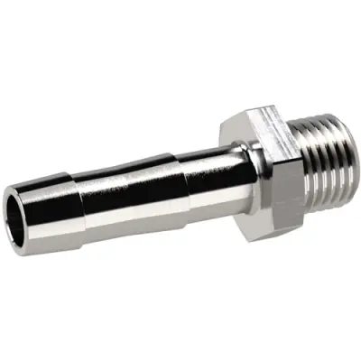 Screw-in hose nozzle, L 53 mm, 60 bar, stainless steel, for hose, 111757 - 1