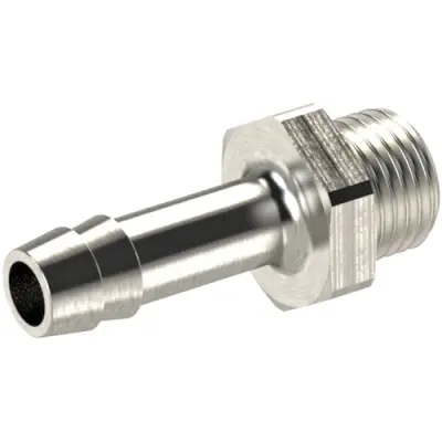 Screw-in hose nozzle, L 91 mm, 25 bar, brass, nickel-plated, for hose, 134008 - 1