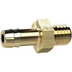 Screw-in hose nozzle, L 16 mm, 25 bar, brass, for hose, 132498
