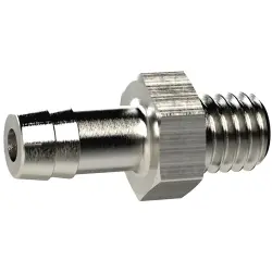 Screw-in hose nozzle, L 22 mm, 25 bar, brass, nickel-plated, for hose, 135343