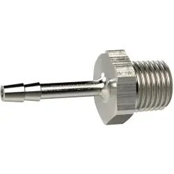 Screw-in hose nozzle, L 38 mm, 25 bar, brass, nickel-plated, for hose, 134186