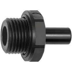 Screw-in connector, L 40.5 mm, 10 bar, POM, for hose, 136505