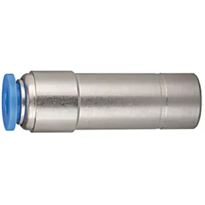 Connector, L 40.5 mm, 10 bar, brass, nickel-plated, for hose, 109880 - 1